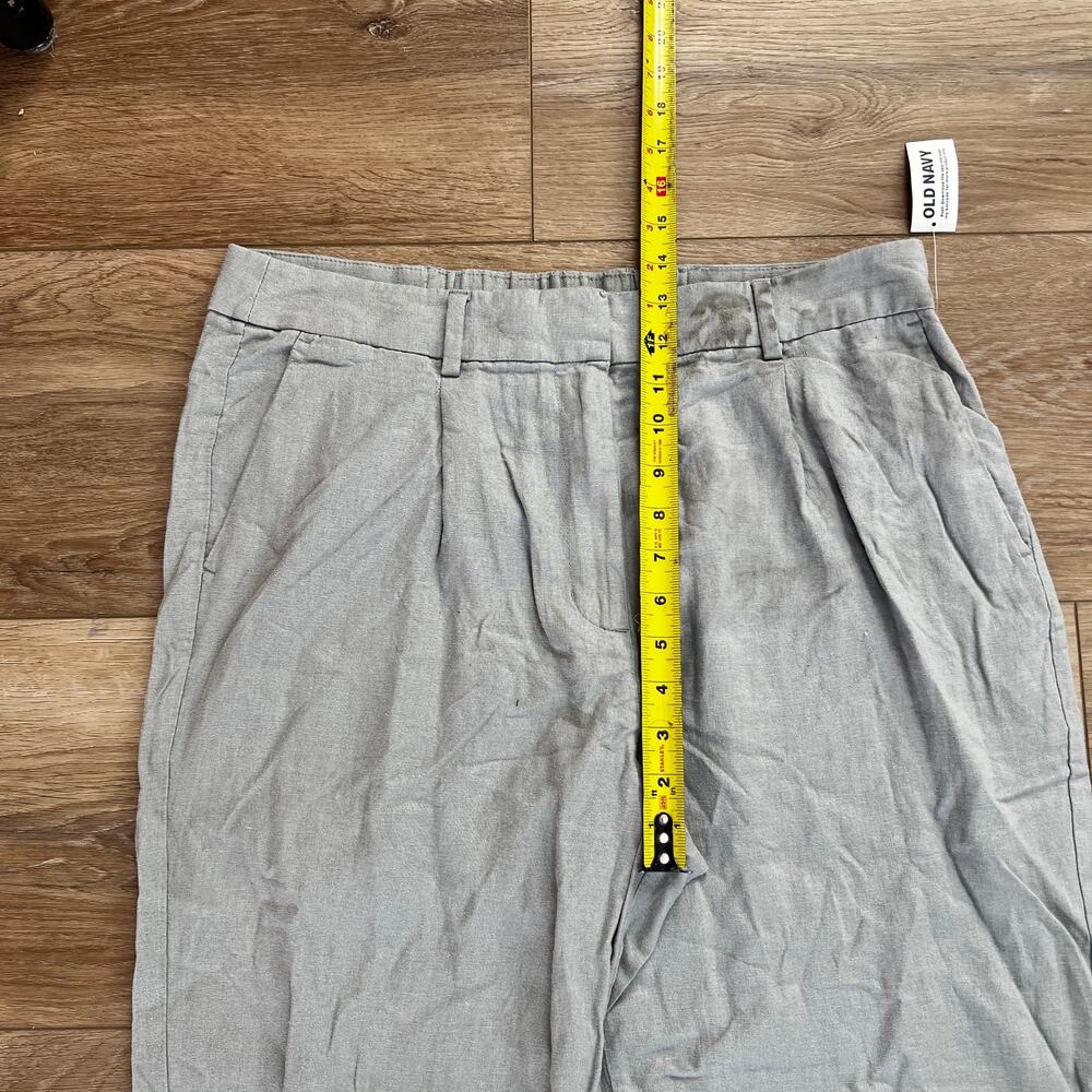 OLD NAVY Women's Extra High-Waisted Linen-Blend Taylor Wide-Leg Pants Size L - Picture 9 of 15